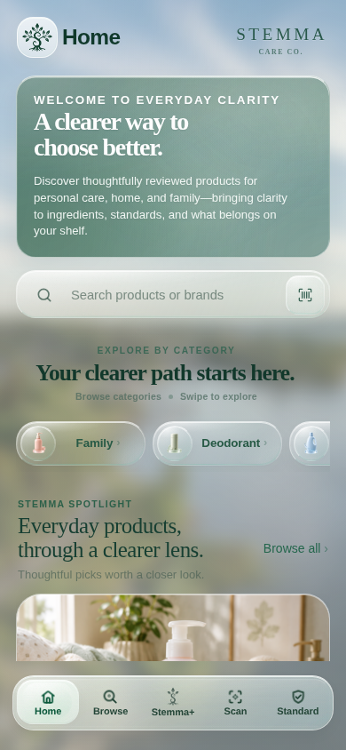 Stemma Home screen preview